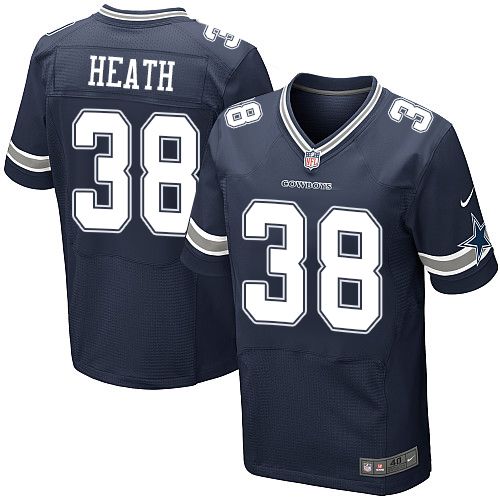 Men's Elite Jeff Heath Nike Jersey Navy Blue Home - #38 NFL Dallas Cowboys